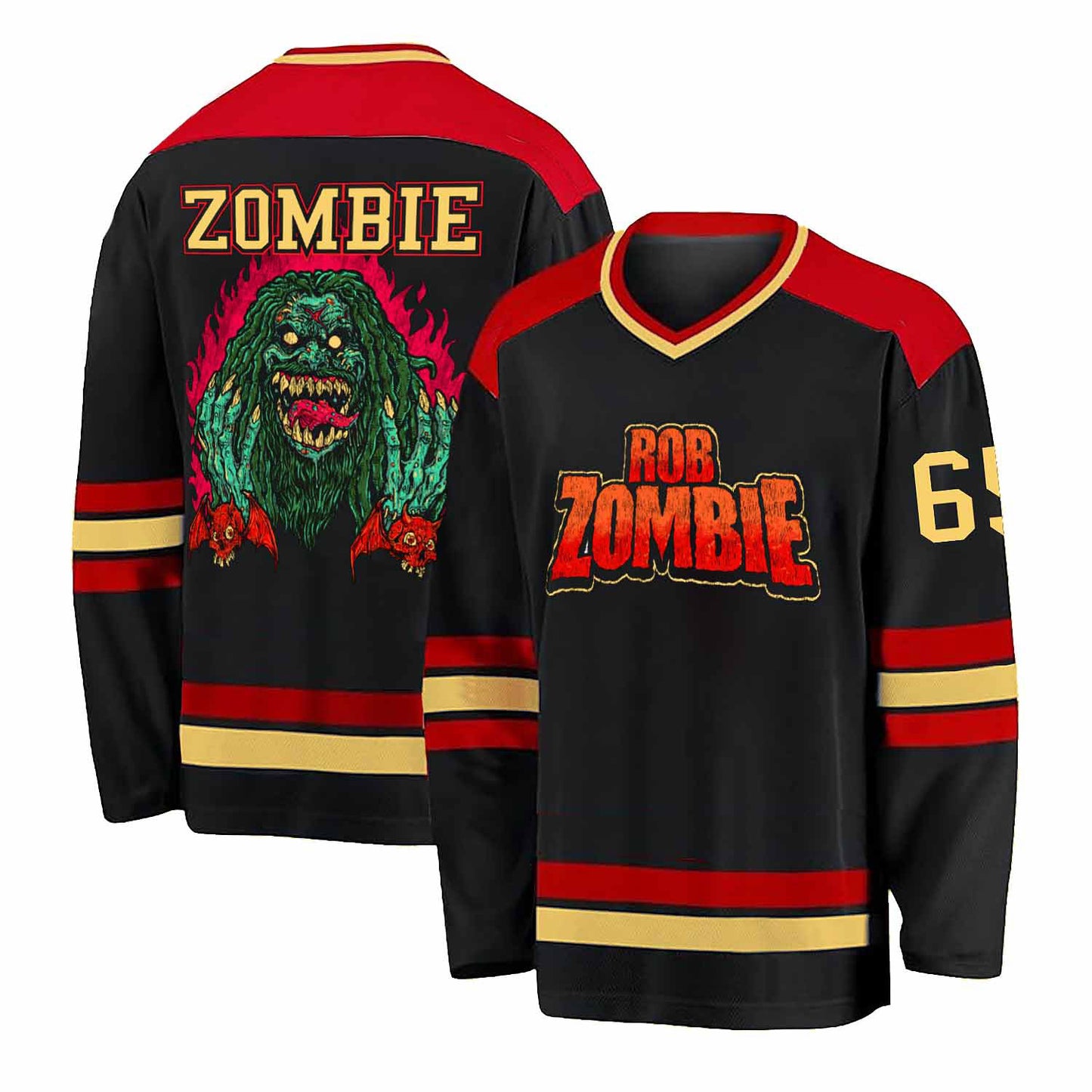 Rob Zombie Superbeast by Puis Calzada (Rockabilia Exclusive) Hockey Jersey Alt 2
