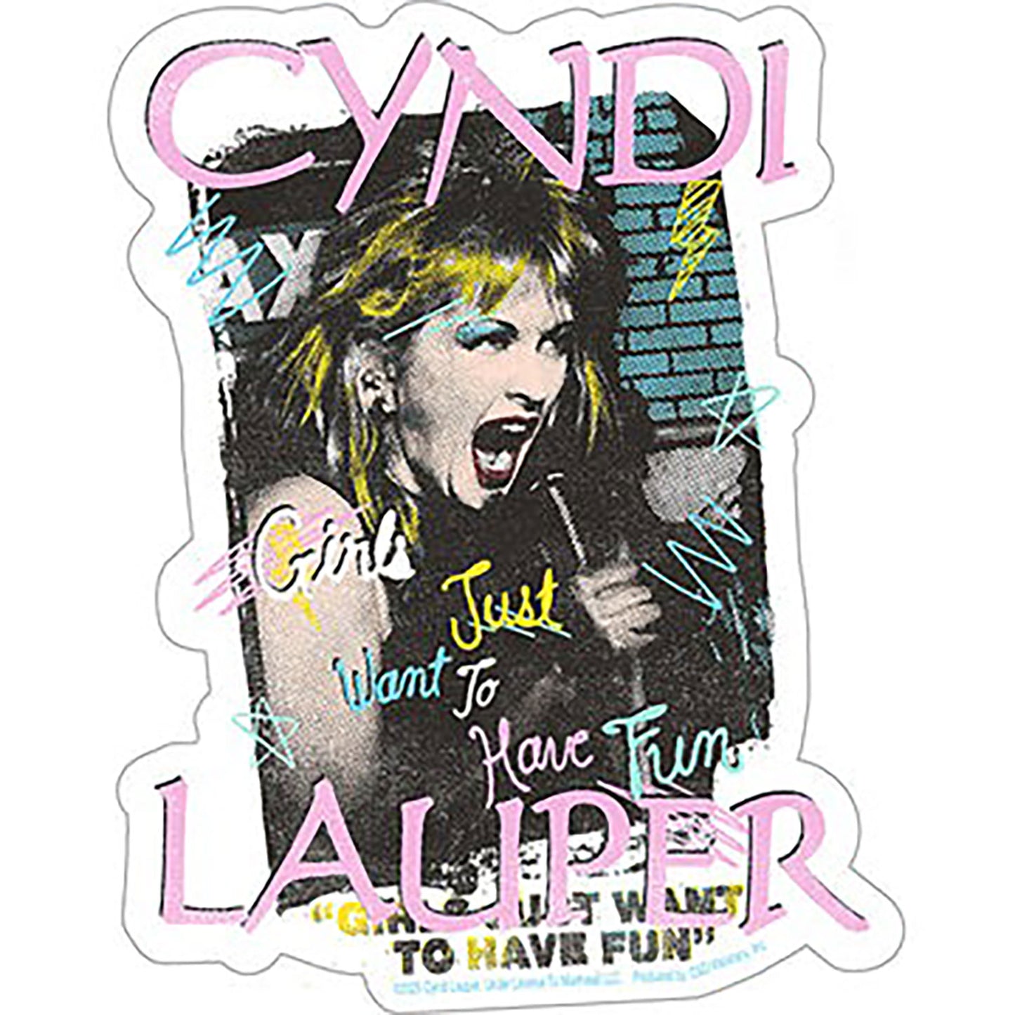 Cyndi Lauper Magazine Sticker Front