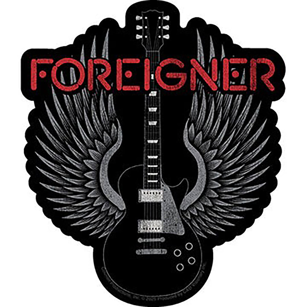 Foreigner Guitar Sticker Front