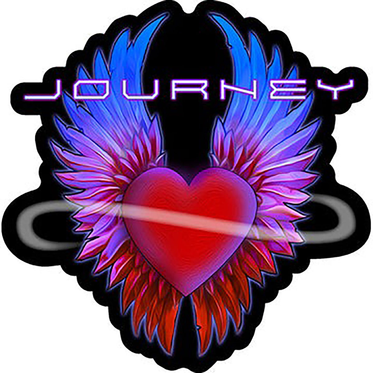 Journey Heart Sticker Front