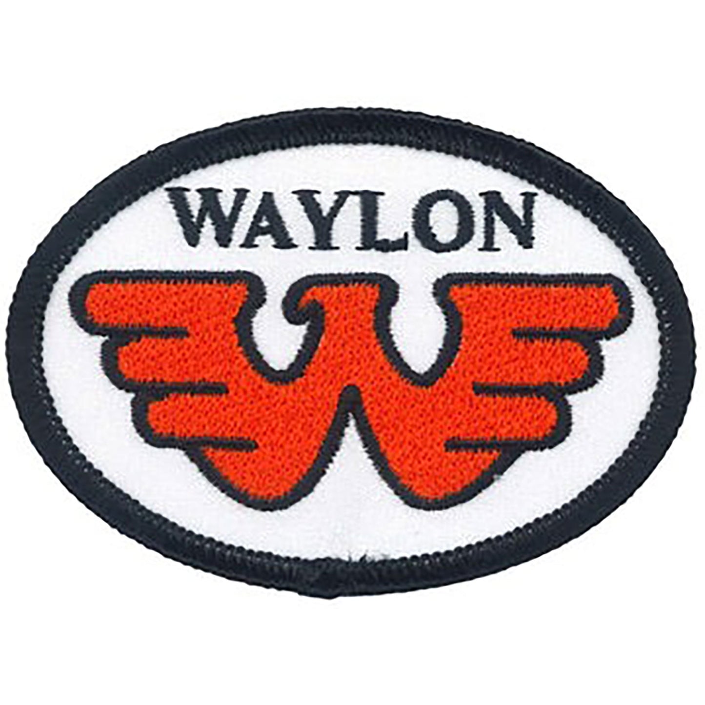 Waylon Jennings Oval Logo Embroidered Patch Front