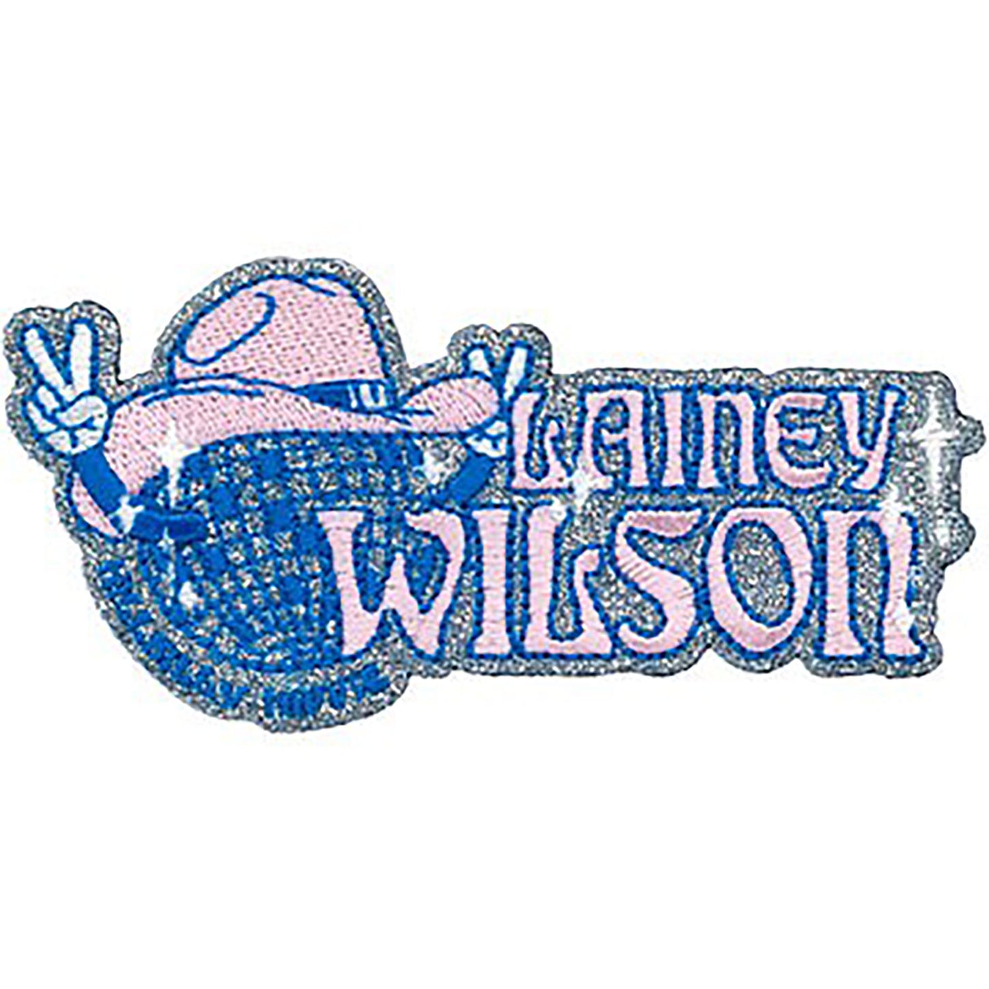 Lainey Wilson Hillbilly Hippie Glitter Embroidered Patch Front