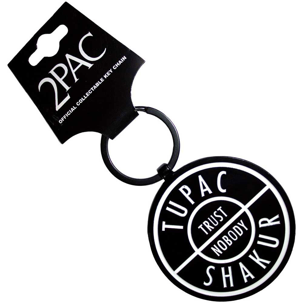 Tupac Trust Nobody Metal Key Chain Front