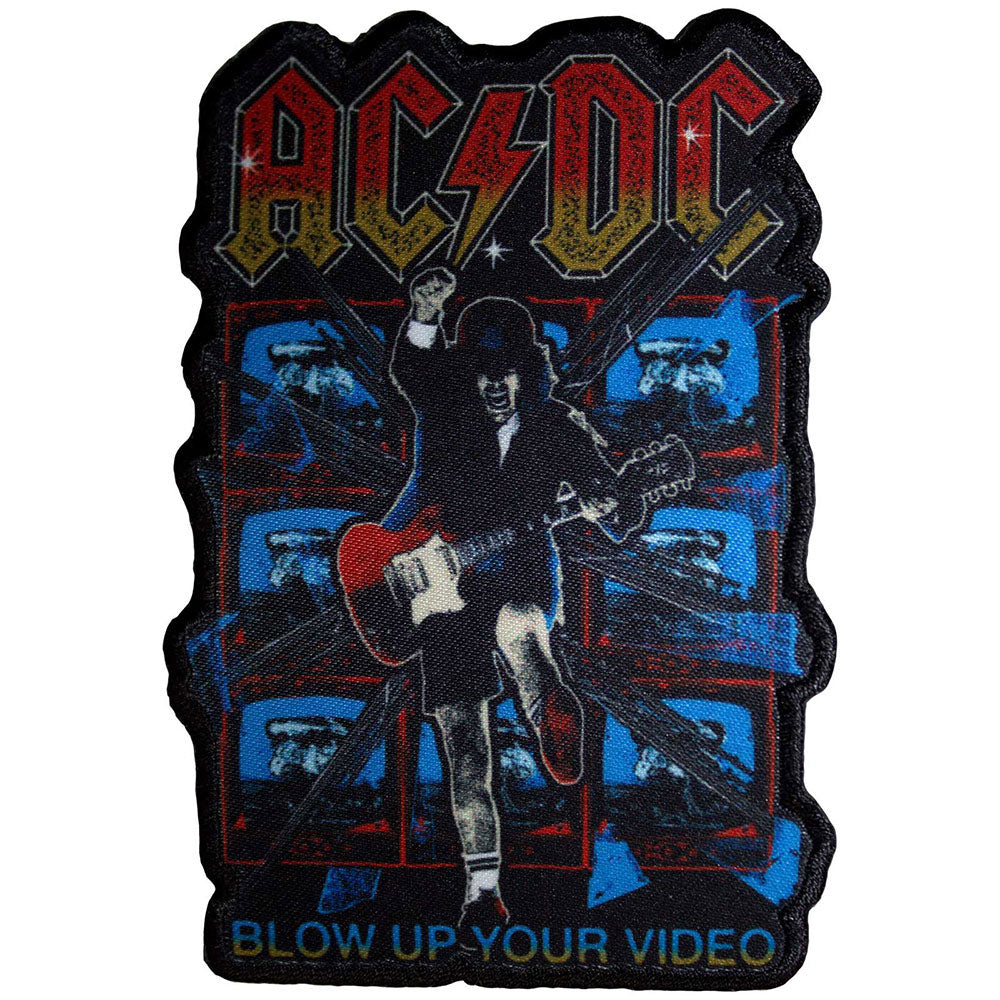 AC/DC Blow Up Your Video Cut-out Woven Patch Front
