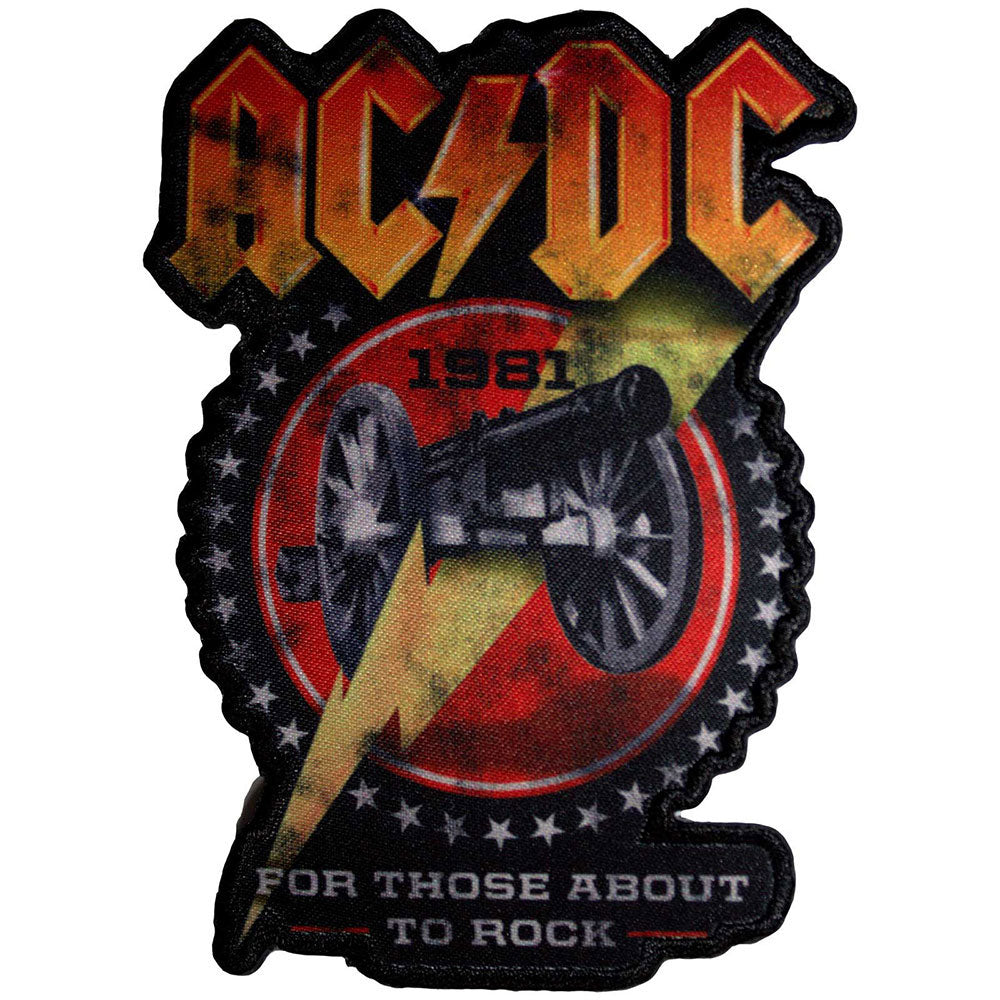 AC/DC For Those About To Rock 1981 Cut-out Woven Patch Front