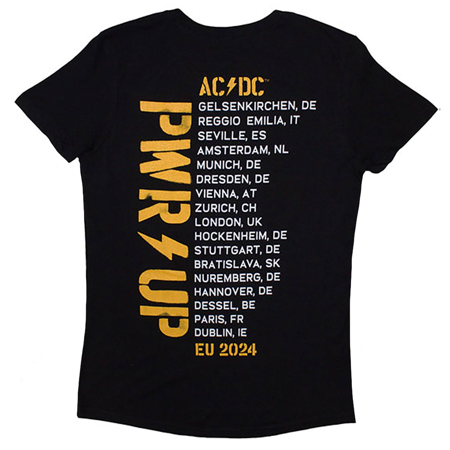 AC/DC Angus Triangle Pwr-up Eu Tour '24 T-shirt Back