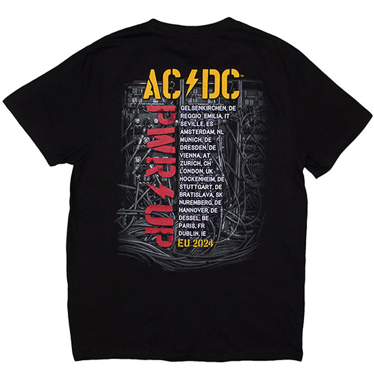 AC/DC Control Wires Pwr-up Eu Tour '24 T-shirt Back