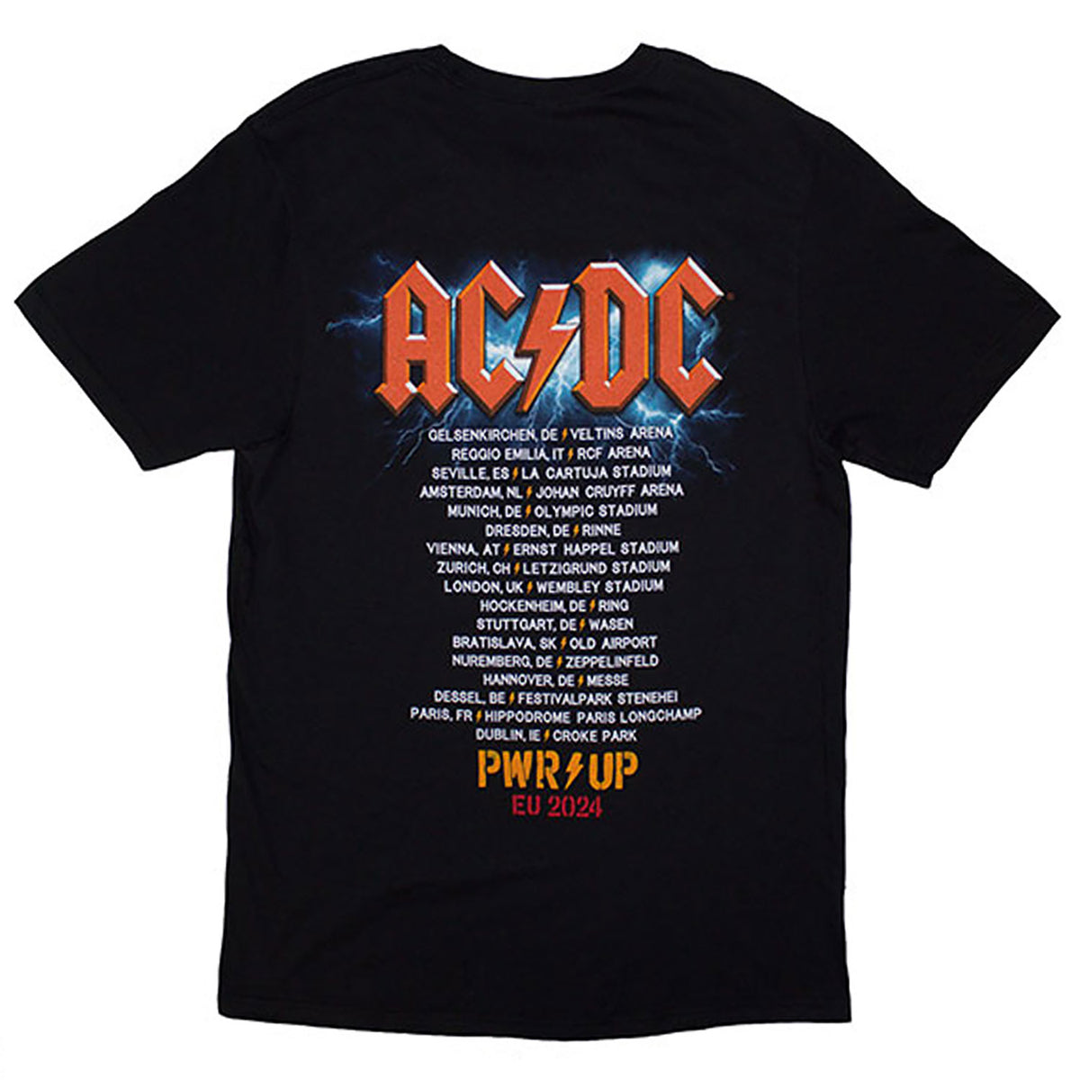 AC/DC Guitar Pwr-up Eu Tour '24 T-shirt Back