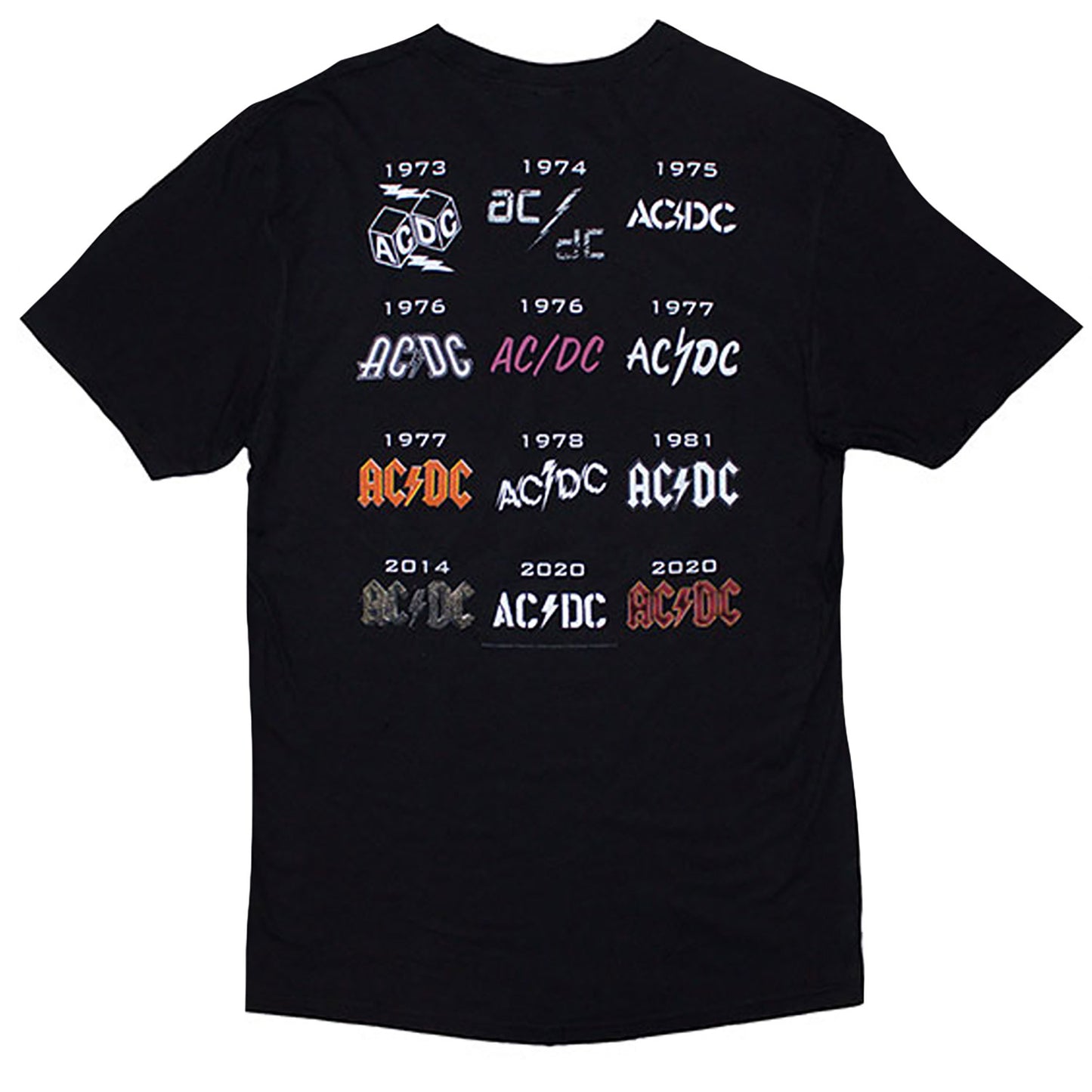 AC/DC History Logo T-shirt Back