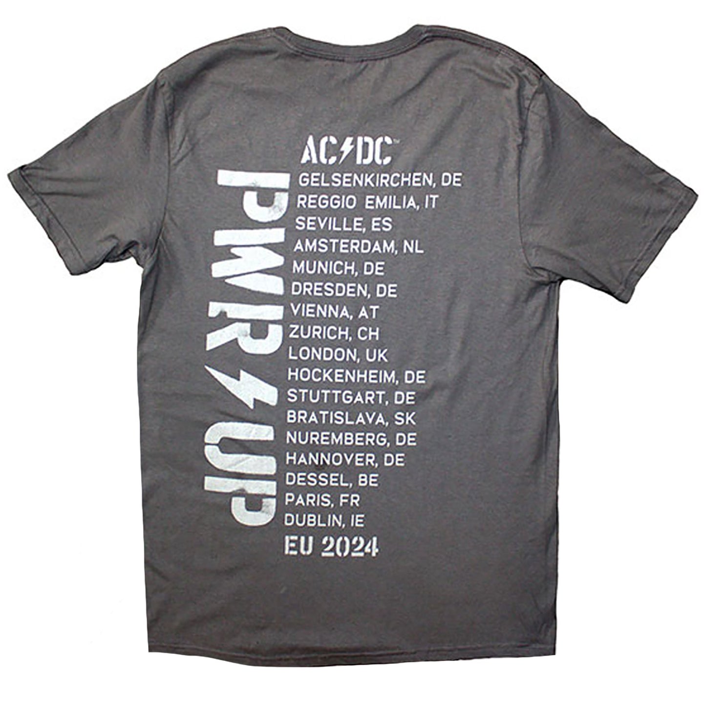 AC/DC Logo Pwr-up Eu Tour '24 T-shirt Back