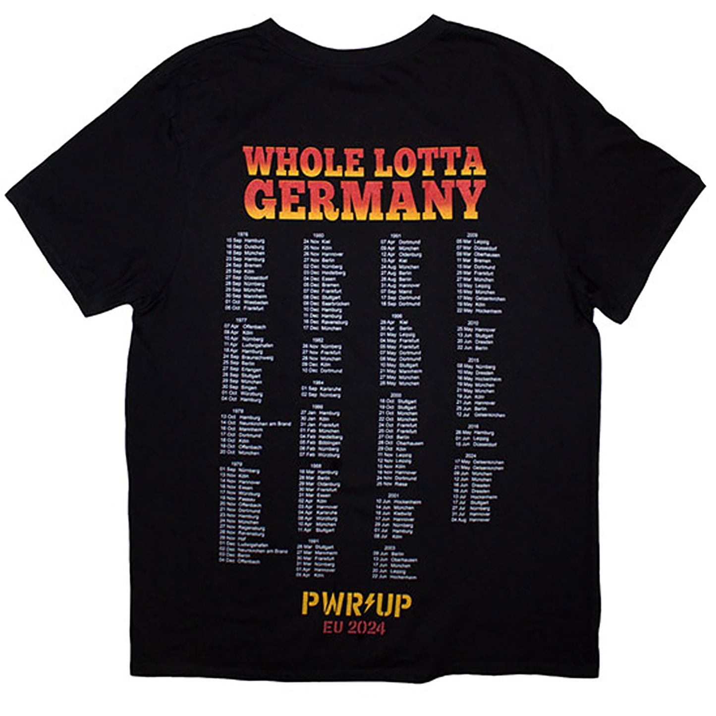 AC/DC Whole Lotta Germany Pwr-up Eu Tour '24 T-shirt Back