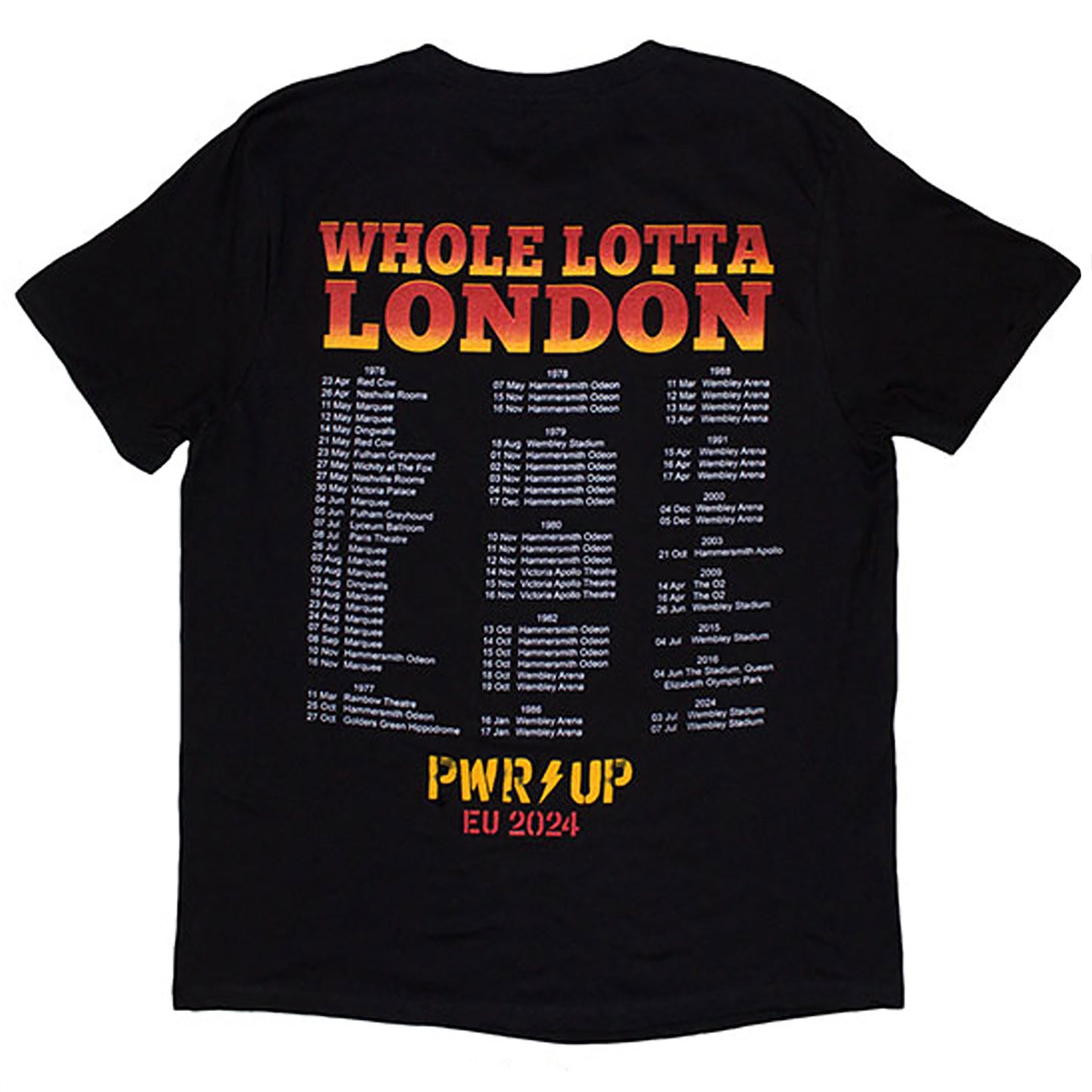 AC/DC Whole Lotta London Pwr-up Eu Tour '24 T-shirt Back