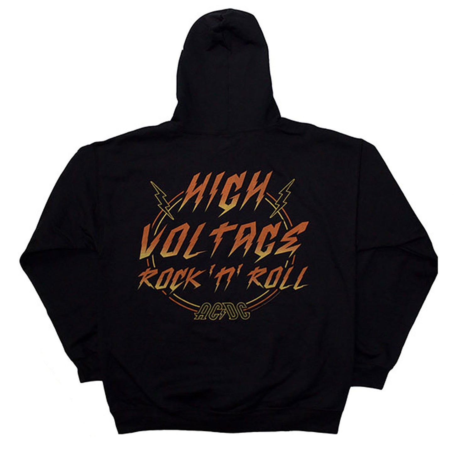 AC/DC High Voltage Rnr Zippered Hooded Sweatshirt Back