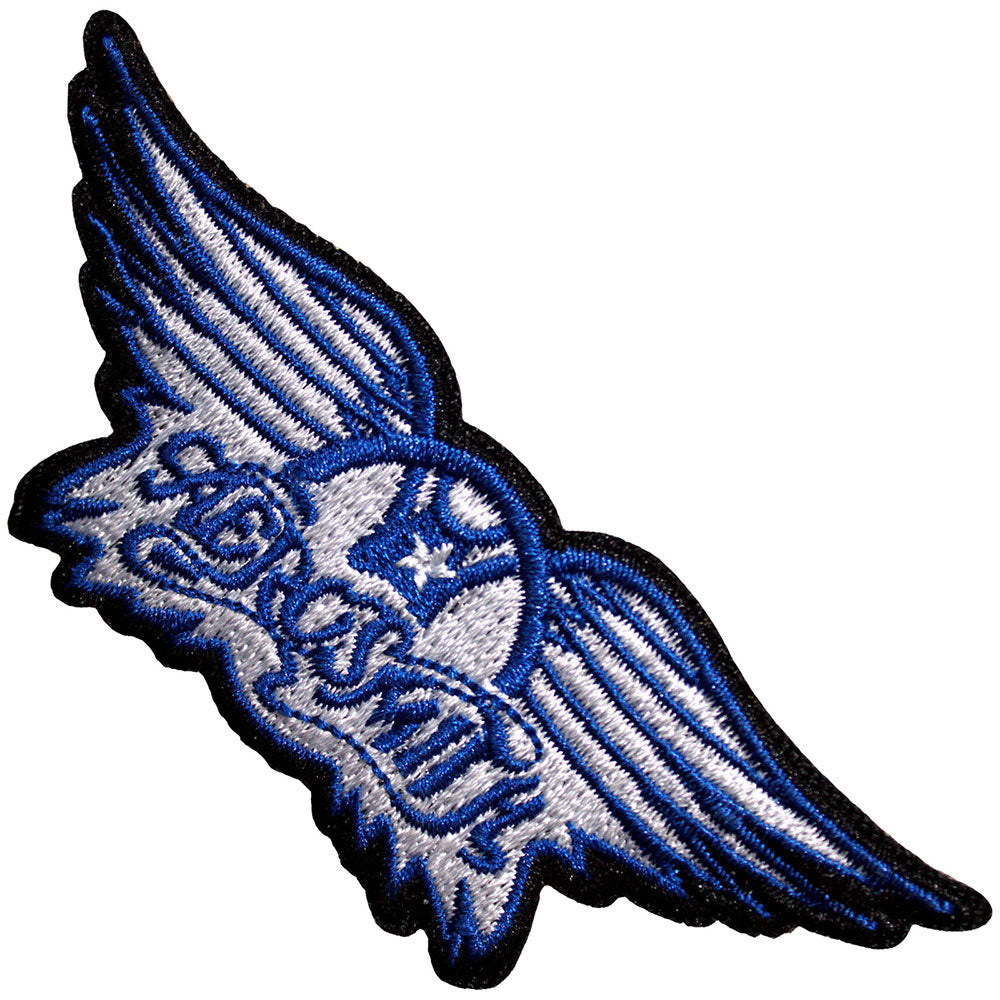 Aerosmith Wings Blue Woven Patch Front