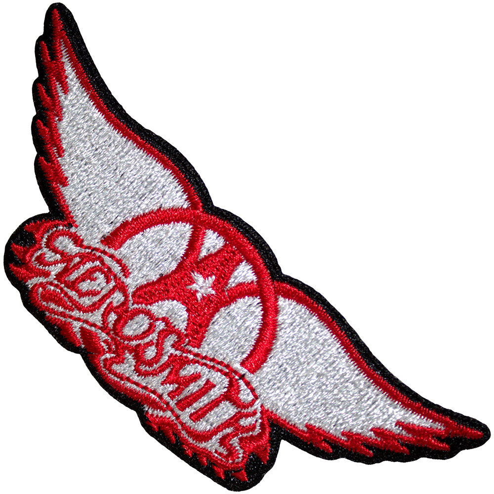 Aerosmith Wings Red Woven Patch Front