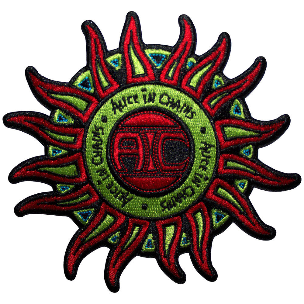 Alice In Chains Sun Logo Colour Woven Patch Front