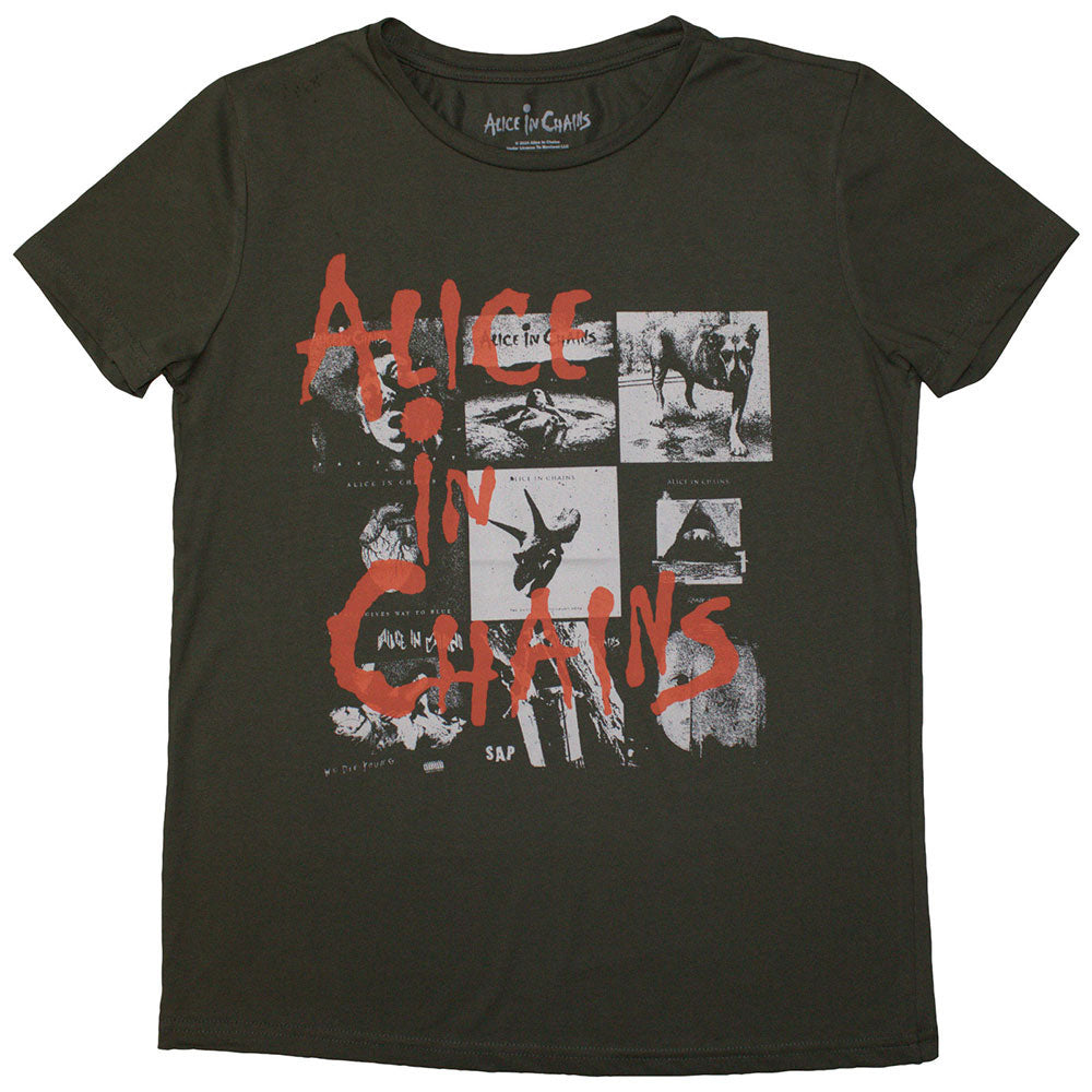 Alice In Chains Albums Montage T-shirt Front