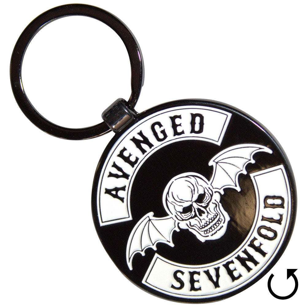 Avenged Sevenfold Deathbat Crest Metal Key Chain Front