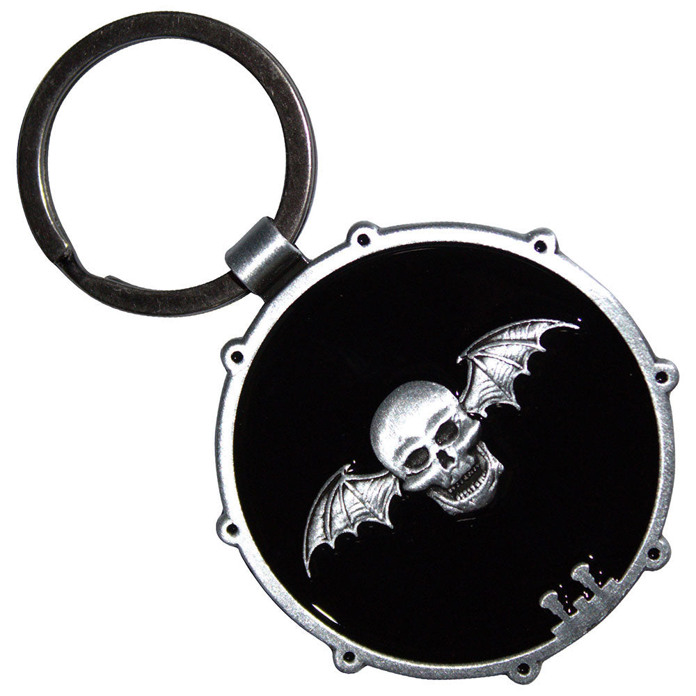 Avenged Sevenfold Deathbat Drum Double-sided Metal Key Chain Front