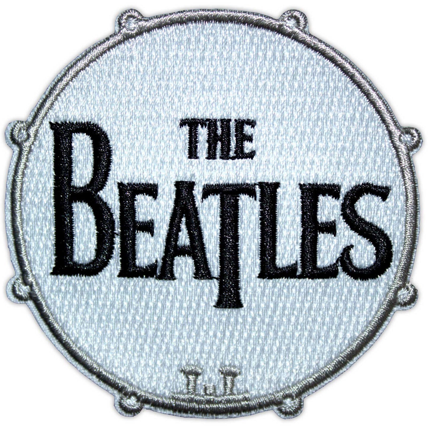 Beatles Drum Logo Large Woven Patch Front