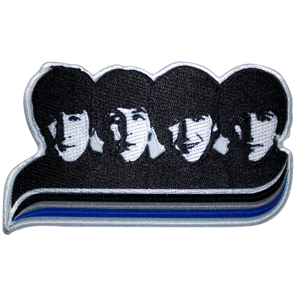 Beatles Heads & Stripes Woven Patch Front