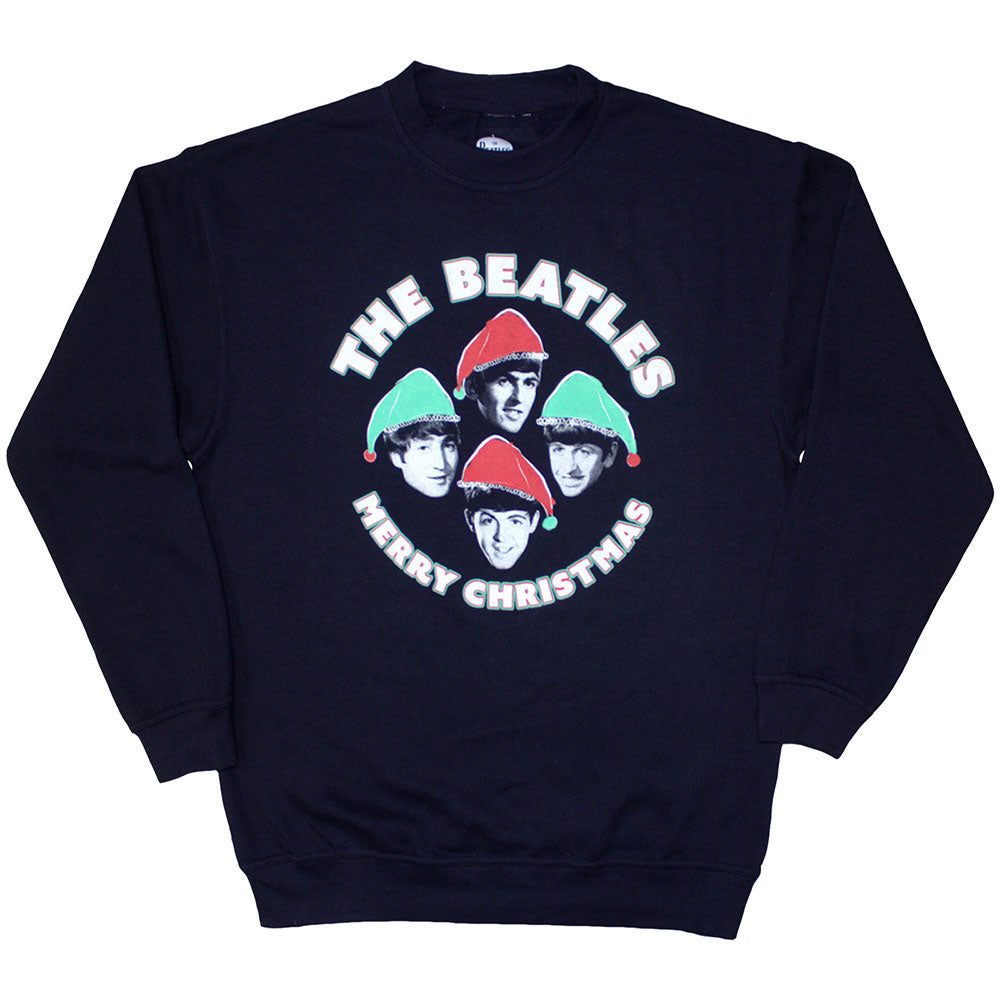 Beatles Xmas Hats Sweatshirt Front