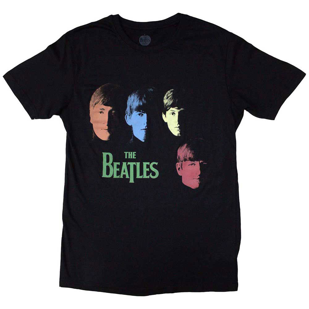 Beatles Colour Faces T-shirt Front