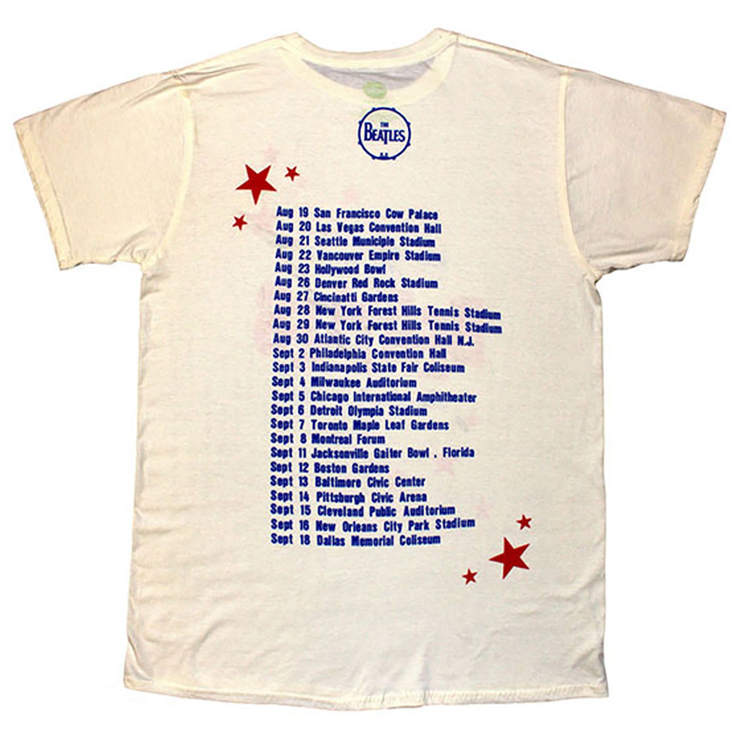 Beatles American Tour '64 T-shirt Back