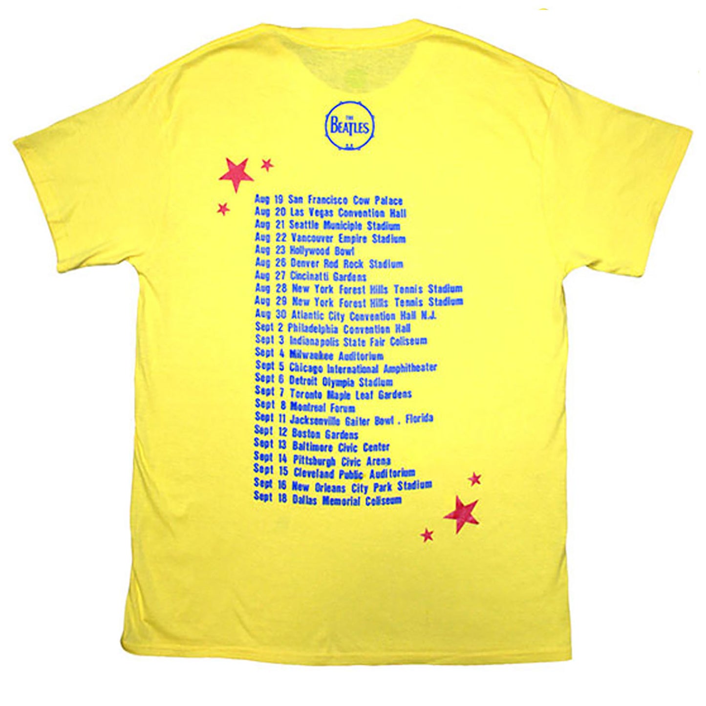 Beatles American Tour '64 T-shirt Back