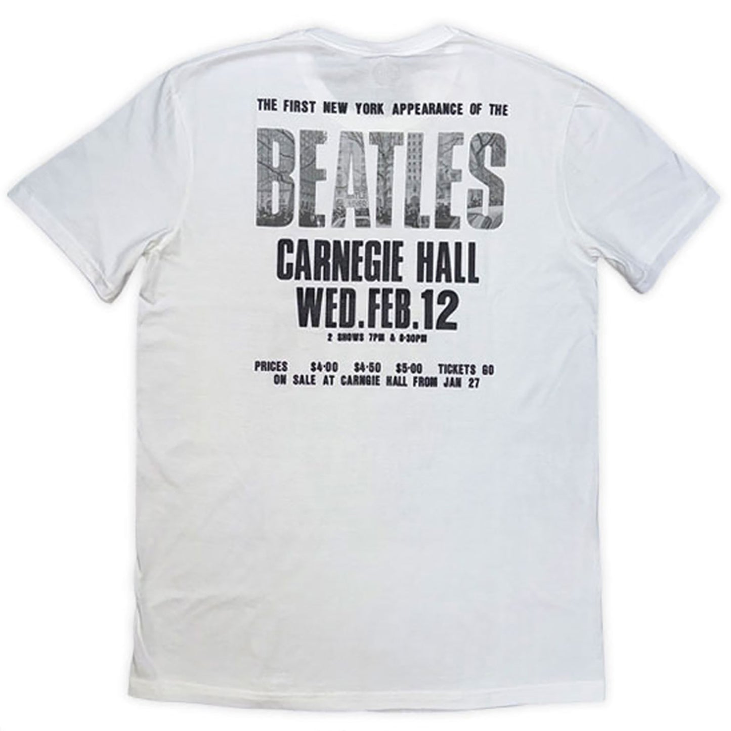 Beatles Tour '64 Carnegie Hall T-shirt Back