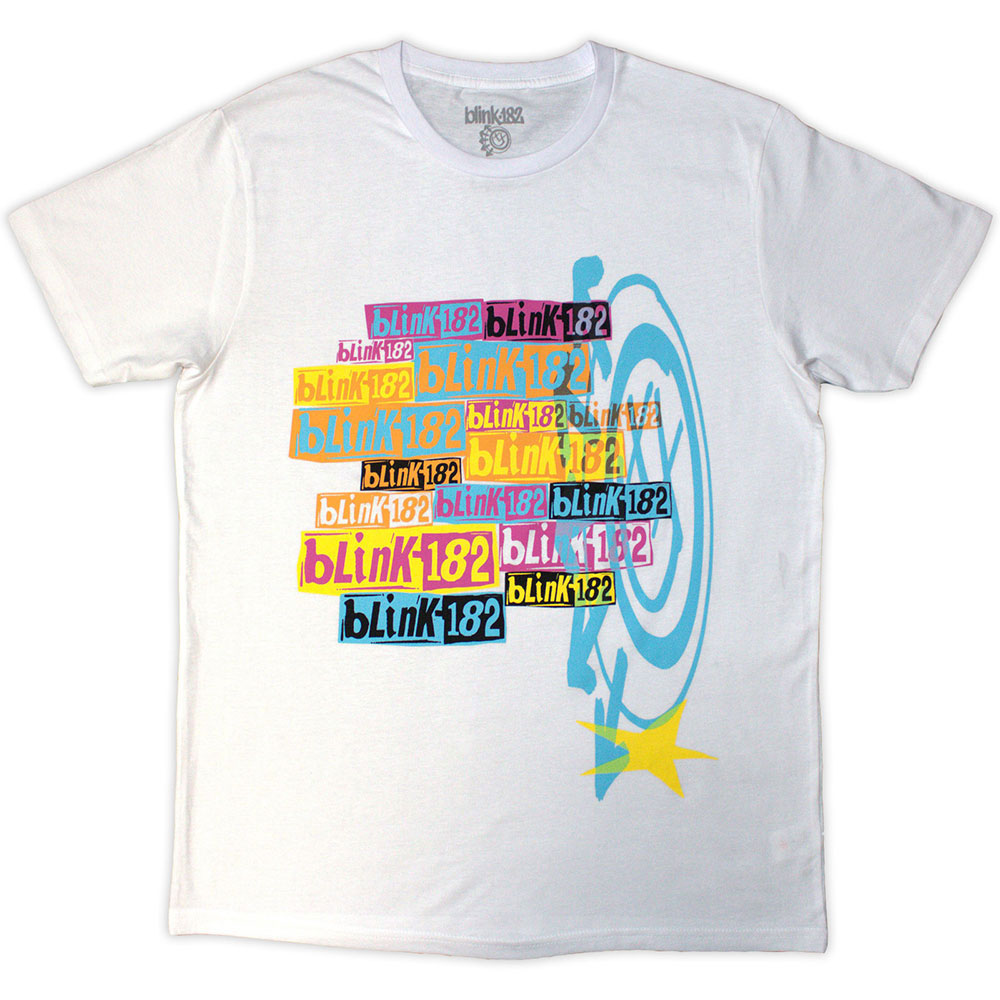 Blink 182 Multi Stacked Logo T-shirt Front