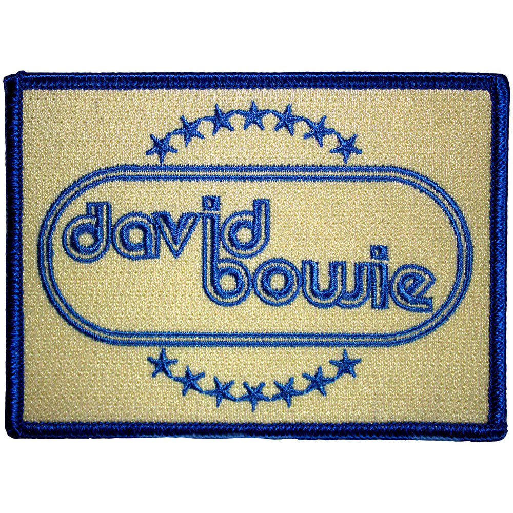 David Bowie Oval And Stars Woven Patch Front
