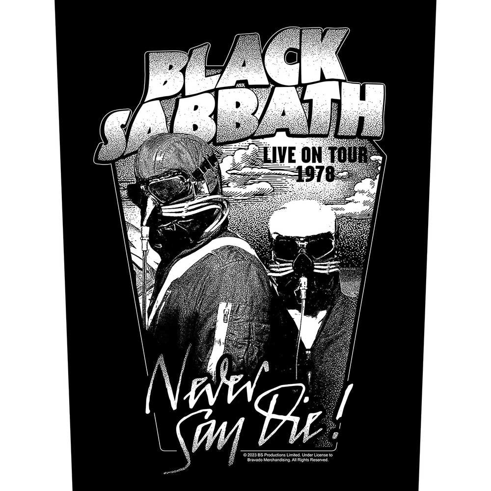 Black Sabbath Never Say Die Back Patch Front