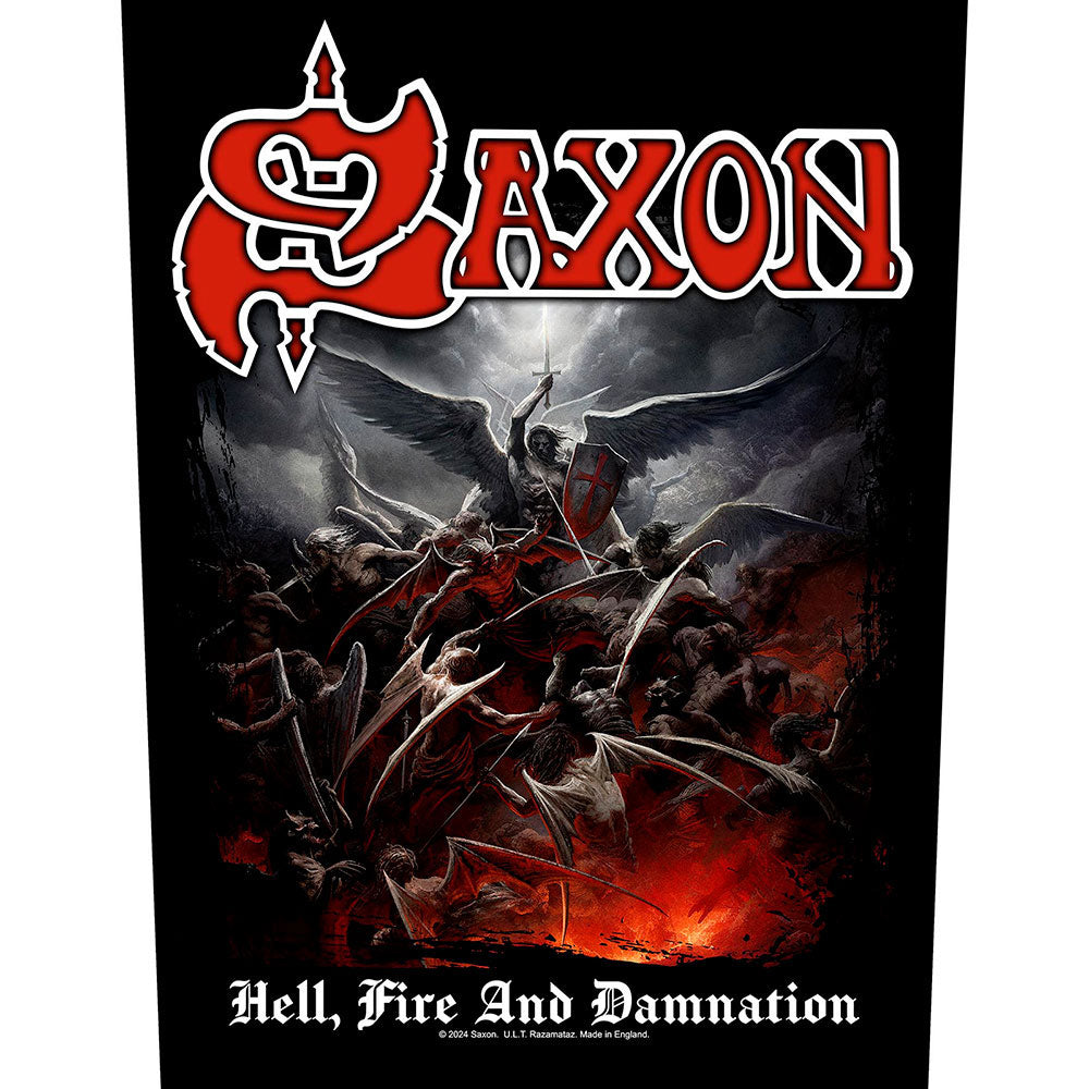 Saxon hell, Fire And Damnation Back Patch Front