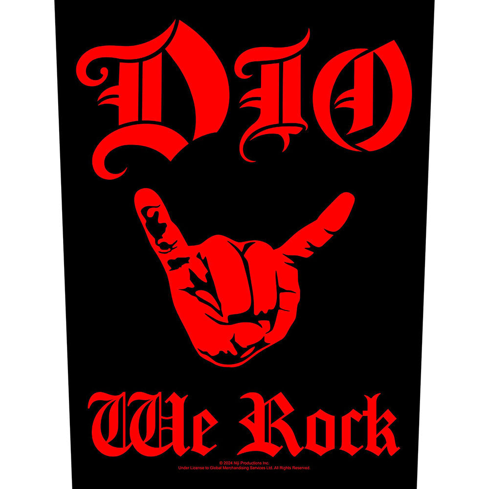 Dio We Rock Back Patch Front