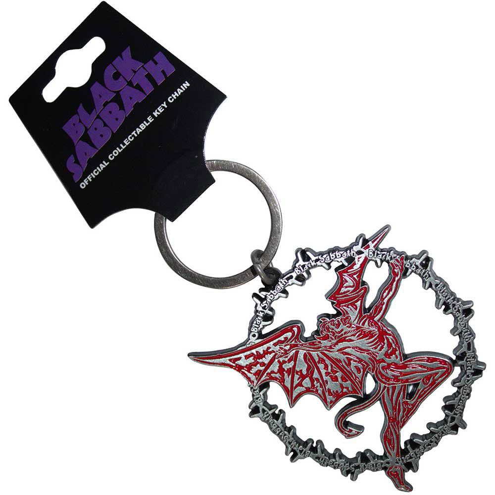 Black Sabbath Daemon Ring Metal Key Chain Front