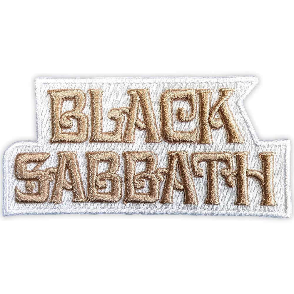 Black Sabbath Text Logo Woven Patch Front