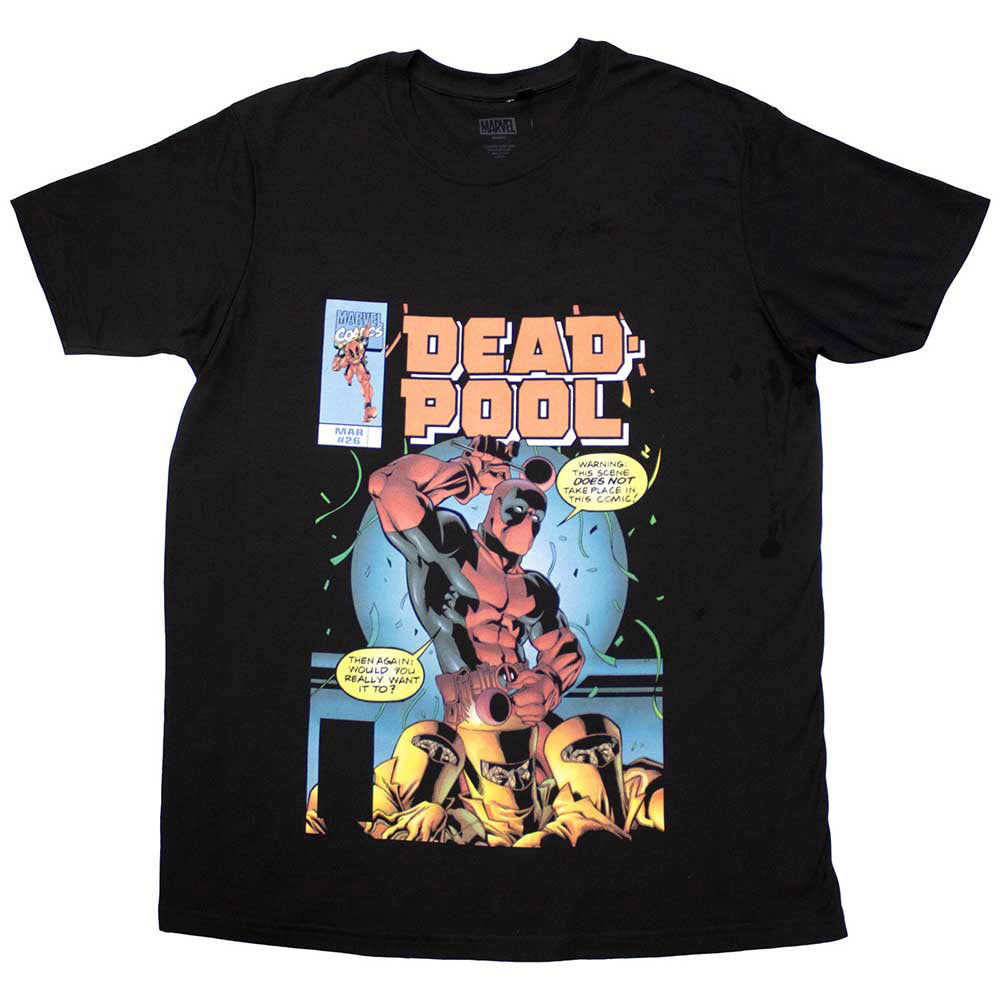 Marvel Comics Deadpool Bubble Text T-shirt Front