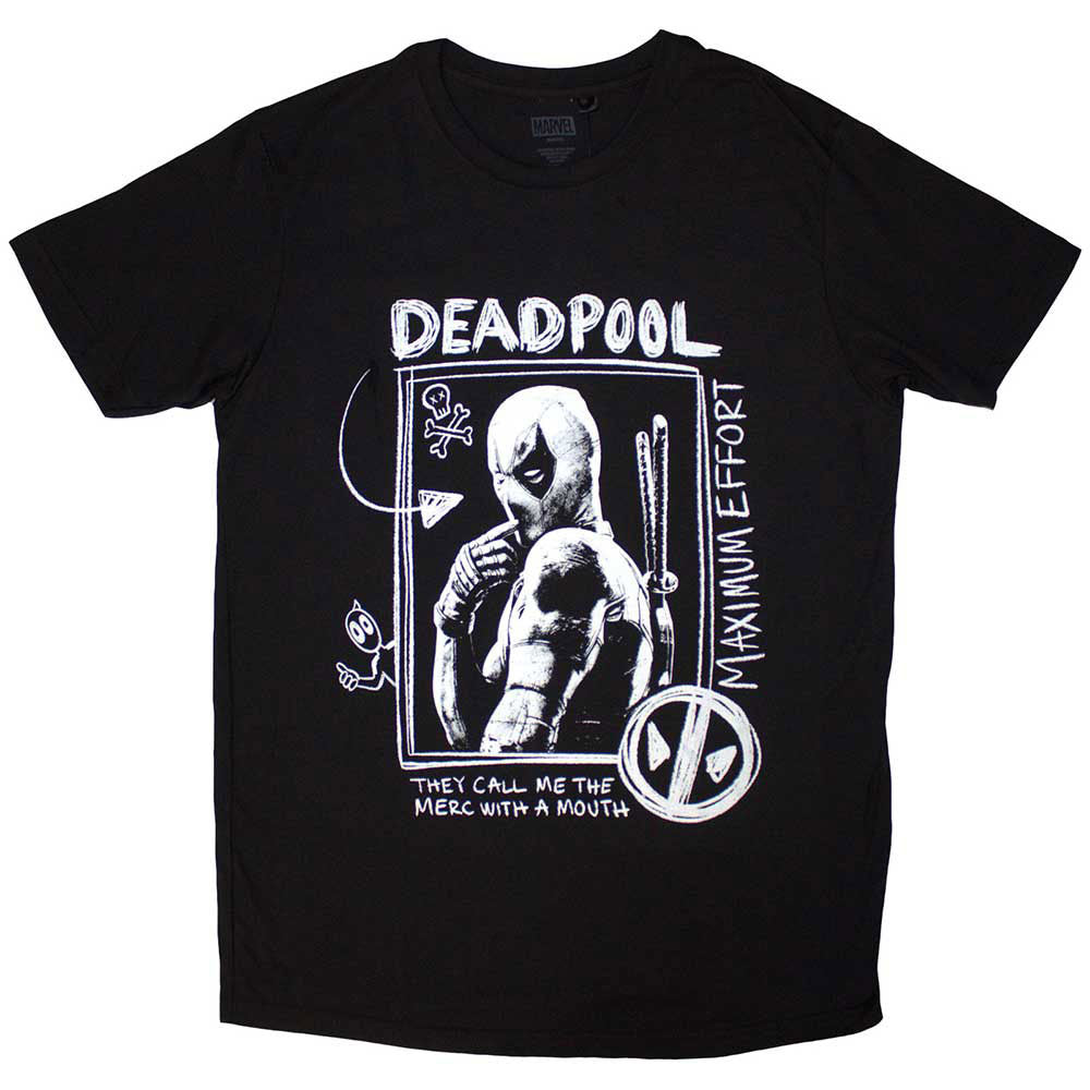 Marvel Comics Deadpool Merc With A Mouth Max Effort T-shirt Front