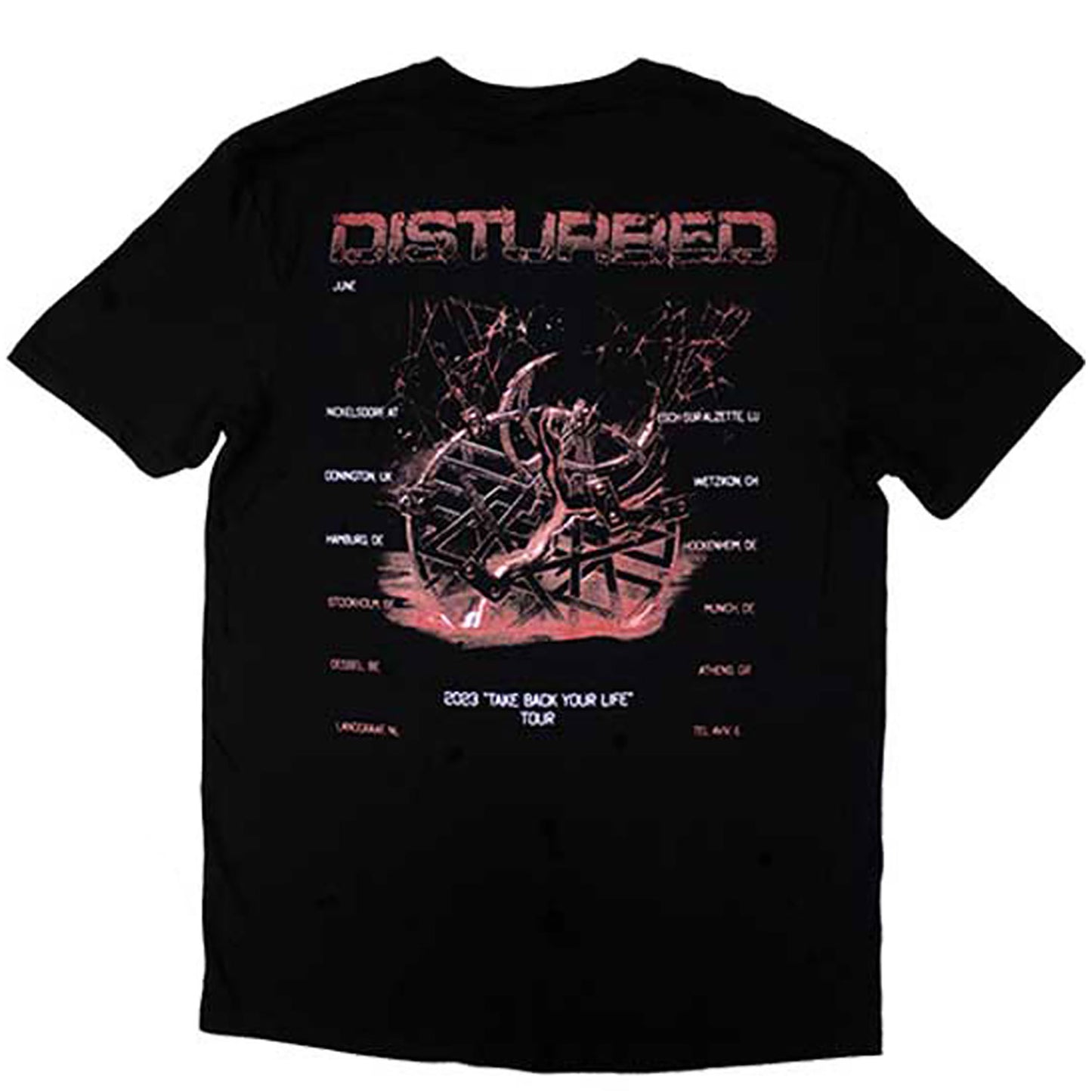 Disturbed European Tour '23 Medallion T-shirt Back