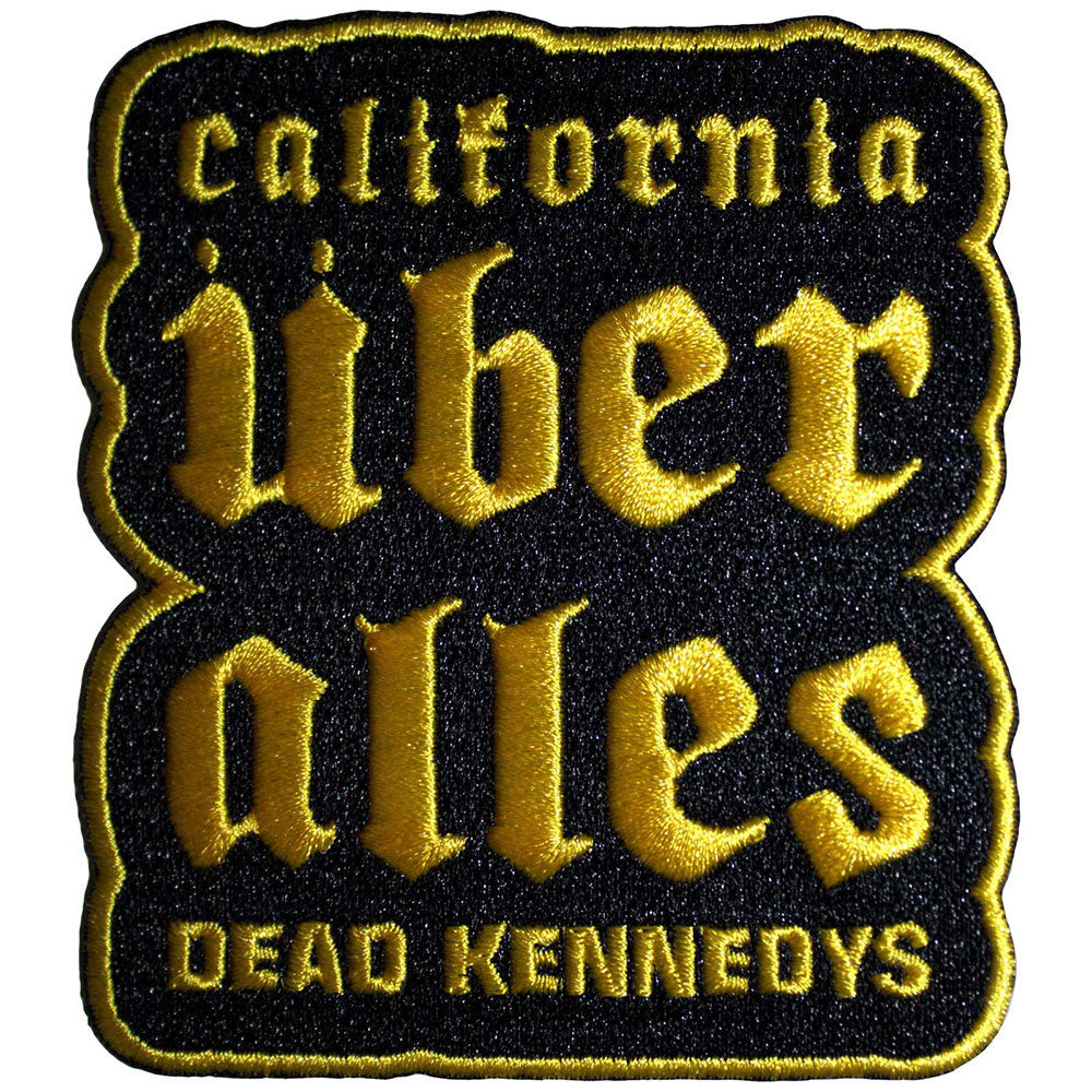 Dead Kennedys California Uber Alles Yellow Woven Patch Front