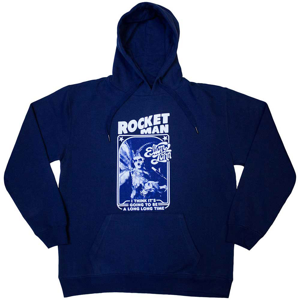 Elton John Rocketman - Feather Suit Mono Hooded Sweatshirt Front
