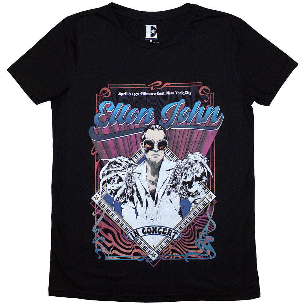 Elton John Psych Vintage T-shirt Front