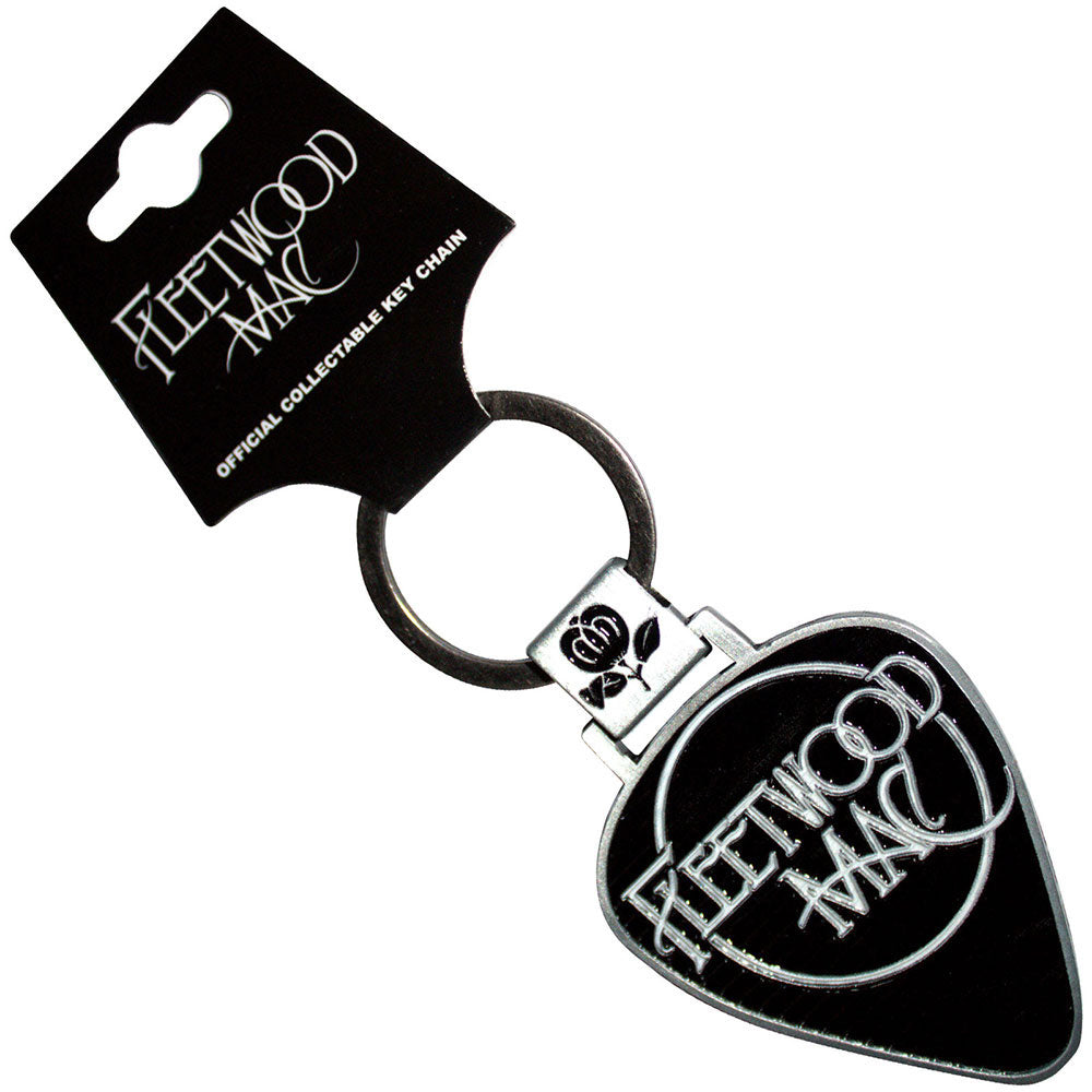 Fleetwood Mac Classic Logo Plectrum Metal Key Chain Front