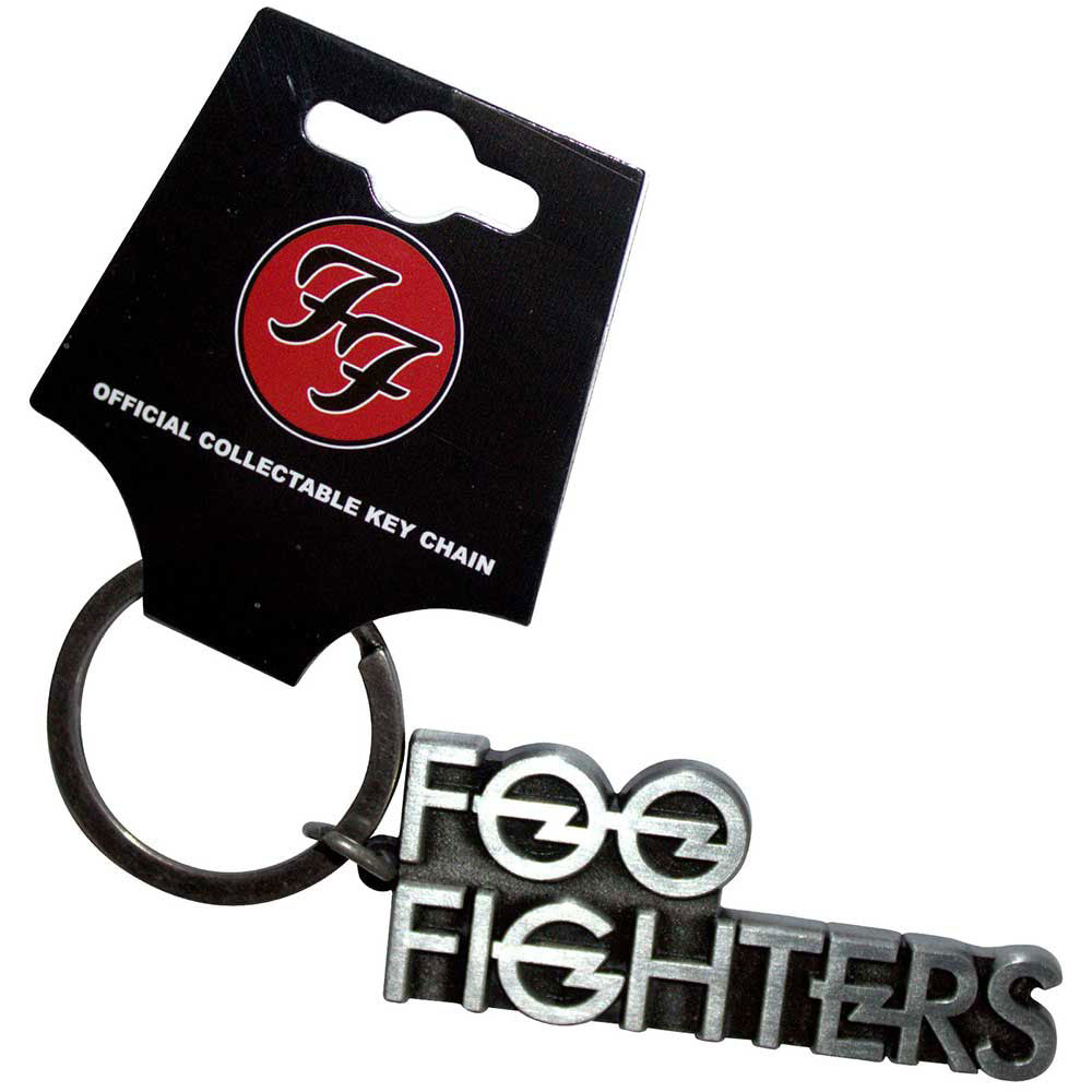 Foo Fighters Stacked Logo Metal Key Chain Front