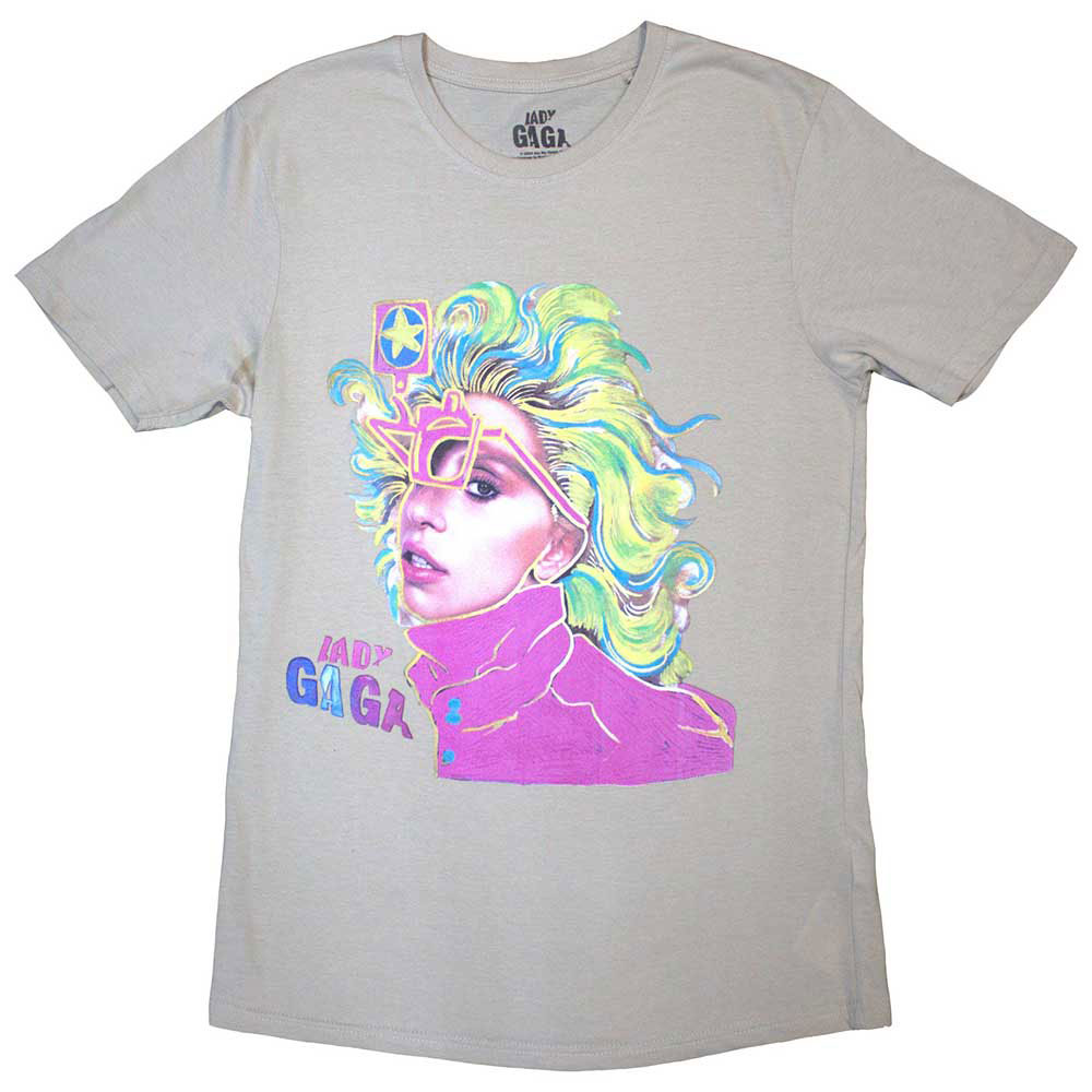 Lady Gaga Colour Sketch T-shirt Front