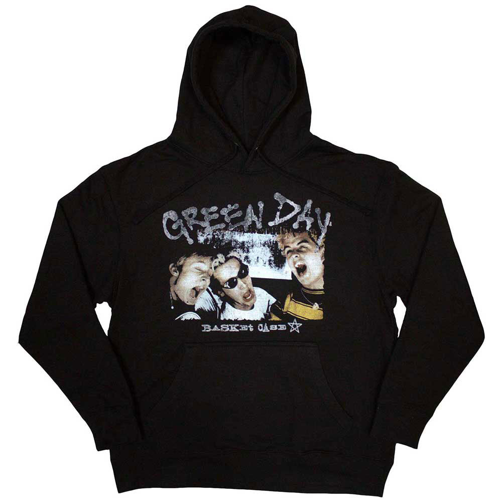 Green Day Basket Case Star Hooded Sweatshirt Front