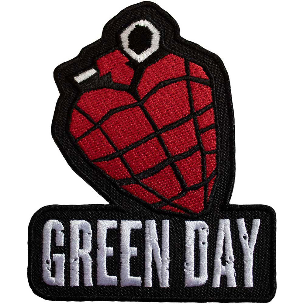 Green Day Grenade Logo Woven Patch Front