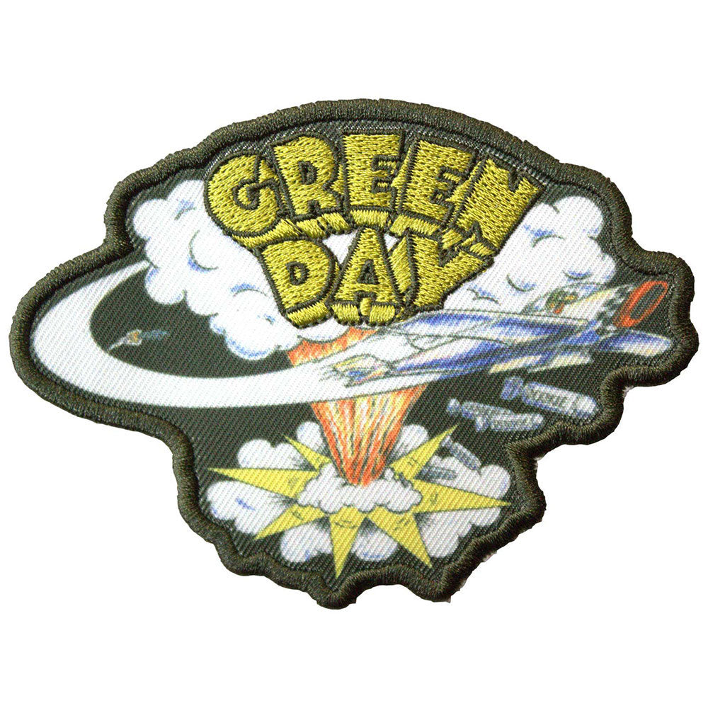Green Day Dookie Cut-out Green Woven Patch Front