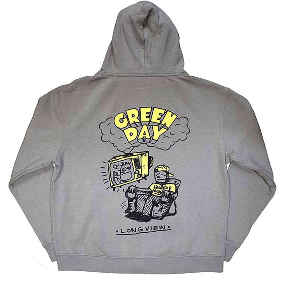 Green Day Longview Doodle Zippered Hooded Sweatshirt Back